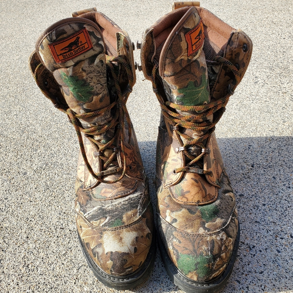 Like New! Red Wing Irish Setter Brand Men's Thinsulate Camo Hunting Boots Sz 14